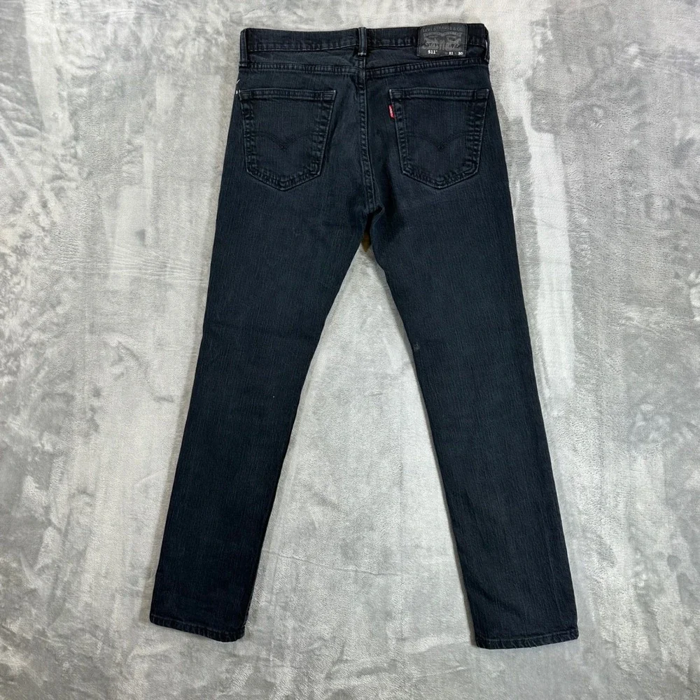 Levi's 511 Slim Fit Jeans Men's Size 31x30 Black Denim Pants